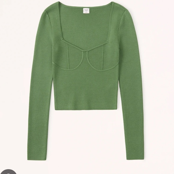 Abercrombie & Fitch Tops - Abercrombie & Fitch Corset Slim Sweater Top